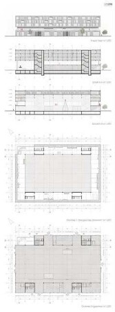 Transformation TXL - Vom Flugfeld zum Lebensraum Schinkelwettbewerb 2013: Ansicht, Schnitte, Grundrisse 1:200