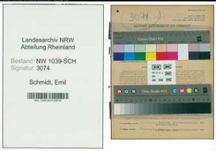 Entnazifizierung Emil Schmidt , geb. 17.02.1908 (Zollbeamter)