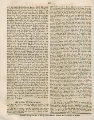 372 Kirchliche Mittheilungen