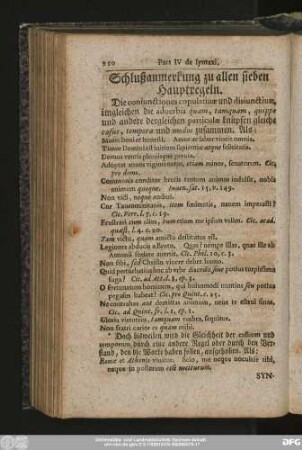 Schlußanmerkung zu allen sieben Hauptregeln.