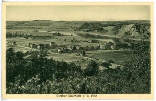 Diesbar-Nieschütz. Blick auf Diesbar - Nieschütz