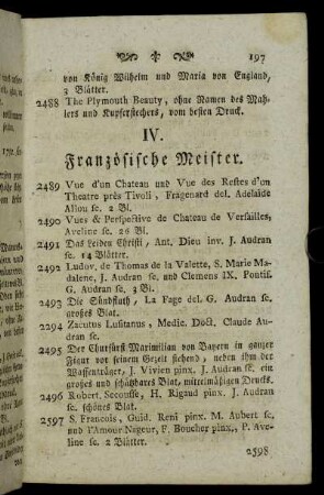 IV. Französische Meister.