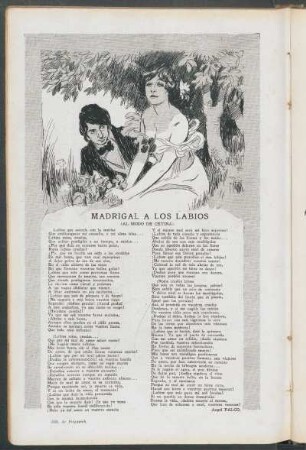 Madrigal a los labios : (Al modo de Cetina)