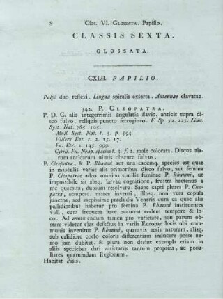 CLASSIS SEXTA GLOSSATA