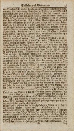 Epistel am 2ten Sonnt. in der Fasten, 1 Thess. 4. 1-7.