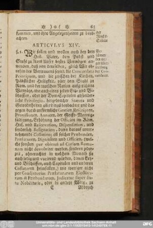 Articulus XIV.