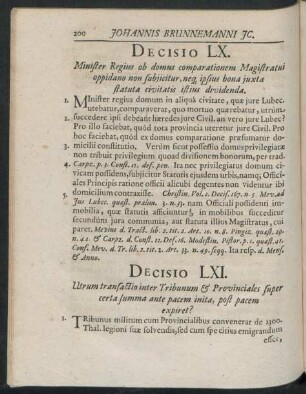 Decisio LXI - LXXX