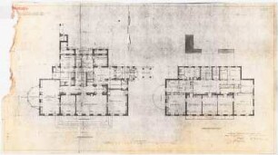 Wohnhaus Fritz Hess, Berlin-Dahlem Zum Projekt gehörend: Böhmer & Petrich, Haus Darré, Berlin-Dahlem. Umbau: Umbau: Grundrisse EG und OG 1:100