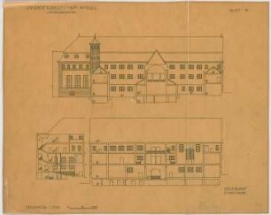 Fischer, Theodor; Kassel; Museum (jetzt: Hessisches Landesmuseum) - Längsschnitte