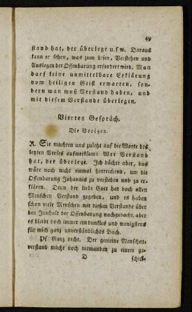 Viertes Gespräch. Die Vorigen.