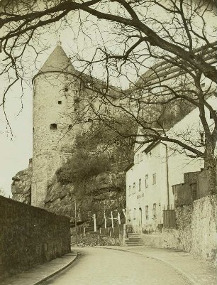 Bautzen, Ortenburg : Bautzen. Wasserkunst von Mühlstraße. Südseite