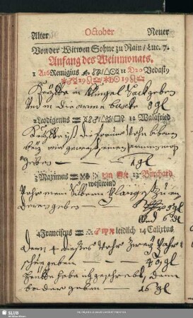 Anfang des Weinmonats