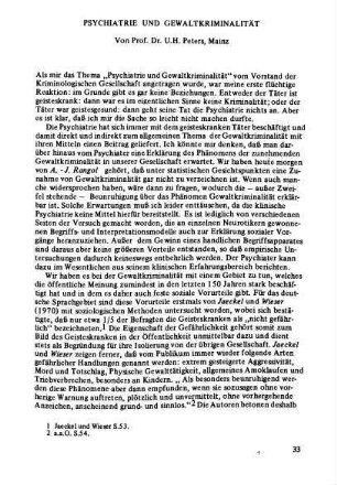 Psychiatrie und Gewaltkriminalität
