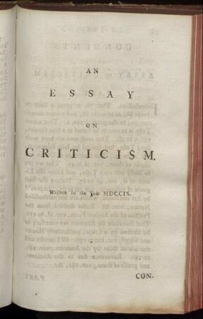An Essay on Criticism