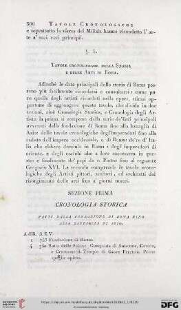 5. Tavole cronologische della Storia e delle arti di Roma