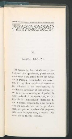 XI. Aguas claras