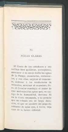 XI. Aguas claras