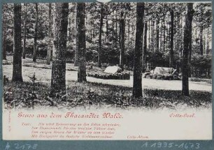 Das Grab Heinrich Cottas bei Tharandt mit einem Text aus dem Cotta-Album