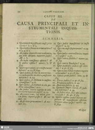Caput III. De Causa Principali Et Instrumentali Inquisitionis