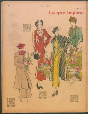 Lo que impone la moda [Dibujos] : Para la mujer