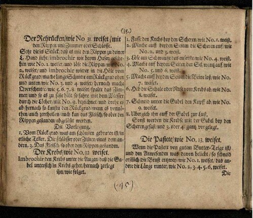 Die Pastete/ wie No. 13. [i.e. 33] weiset