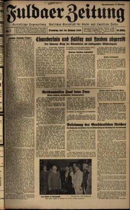Ausgabe vom Dienstag, den 10. Januar 1939.