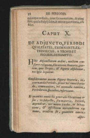 Caput X. De Adiuncto, Periodi Qualitates, Exornante, Extrinsecus, A Tropis Et Figuris, Desumpto.