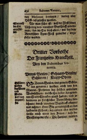 Dritter Vorbothe Der Frantzosen-Kranckheit.