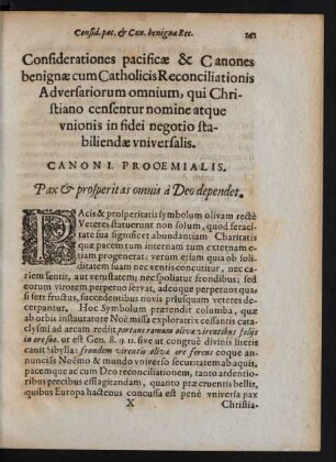 Considerationes pacificae & Canones benignae cum Catholicis ...