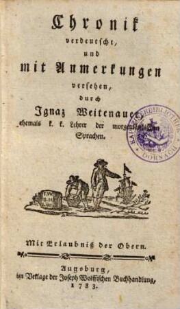 Biblia Sacra, oder Die heilige Schrift des Alten Testaments, 6. Chronik