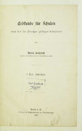 Teil 1 = Unterstufe: [Teil 1 = Unterstufe]