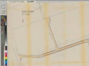 Münster (Münster) Schuckertstraße Ausbauplan 1969 1 : 500 121 x 113 Pause Tiefbauamt Stadt Münster Regierung Münster Nr. 34020
