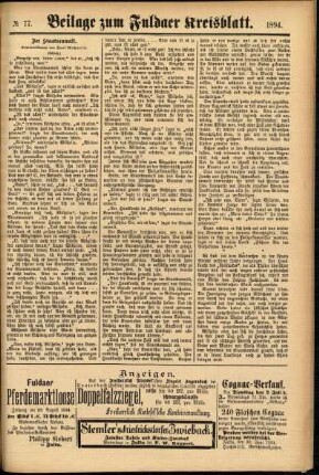 Zweite Ausgabe vom Samstag, den 30. Juni 1894.