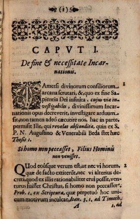 Theses Theologicae De Verbi Divini Incarnatione : cum tab. aen.