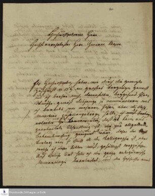 Brief von Christian Keferstein an Heinrich Menu von Minutoli.