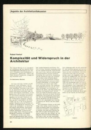 Komplexität und Widerspruch in der Architektur