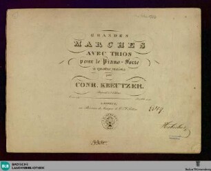 Grandes marches avec trios : pour le Piano-Forte à quatre mains; oeuv. 39