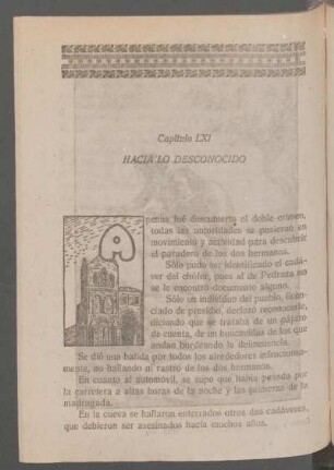 Capítulo LXI - Hacia lo desconocido