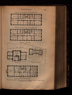 Fig. 404-407. Kost- und Logiehaus für die Arbeiter der Fabrik v. Casper Jenny in Ziegelbrück.