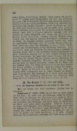IX. Die Türkei seit 1648