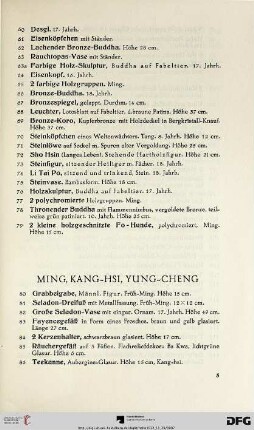 Ming, Kang-Hsi. Yung-Cheng (Nr. 80-116)