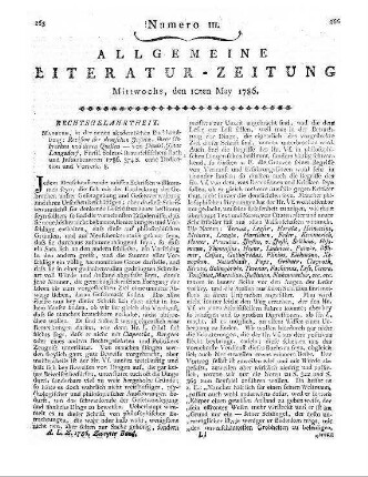 LaVeaux, J. C. T. de: Les Nuits Champêtres. Nouvelle Edition. Avec figures en taille-douce. Berlin: Himburg ; Berlin: Wegener 1784
