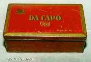 Blechdose für 100 Stück "DA CAPO III Zigaretten"