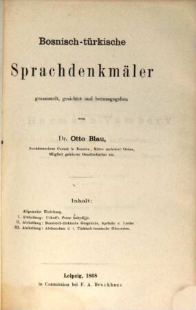 Bosnisch-türkische Sprachdenkmäler
