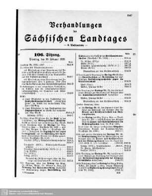 106. Sitzung