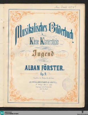 Musikalisches Bilderbuch : kleine Klavierstücke; op. 9