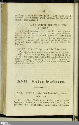 XVII. Kalte Pasteten