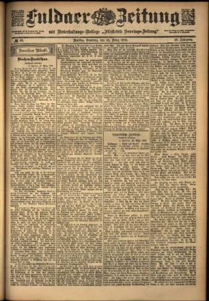 Zweite Ausgabe vom Samstag, den 22. März 1902.