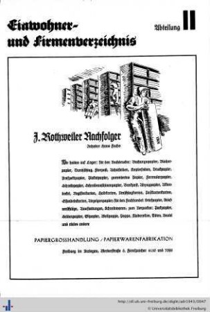 Abteilung II. Einwohner- und Firmenverzeichnis.