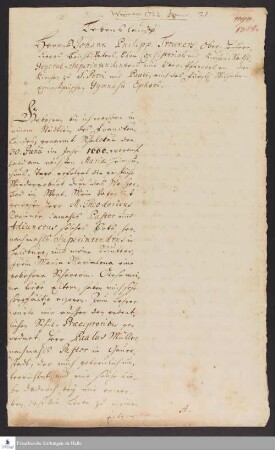 Autobiografie von Johann Philipp Treuner.